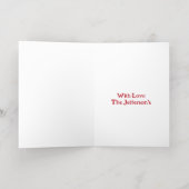Carte De Vacances En Aluminium Christmas dashing reindeer red gold simple custom (Couchage intérieur)