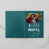 Carte De Vacances En Aluminium Cool nordique Main tirée Joyeux Noël Photo (Mise à l'extérieur)