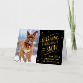 Carte De Vacances En Aluminium Dashing Through the Snow | Photo de Noël Real (Recto)