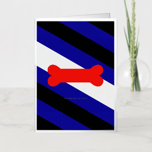 Carte De Vacances En Aluminium Drapeau de la fierté de jeu de chiots de SlipperyJ