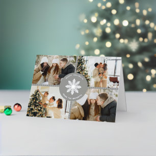 Carte De Vacances En Aluminium Fête Fête Fête Fête de neige Noël 4 Photo Real