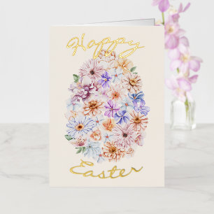 Carte De Vacances En Aluminium Fleurs de printemps joyeuses Pâques