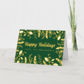 Carte De Vacances En Aluminium Foliage de Noël branché Real (Recto)