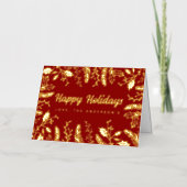 Carte De Vacances En Aluminium Foliage de Noël branché Real (Recto)