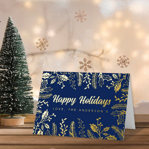 Carte De Vacances En Aluminium Foliage de Noël branché Real