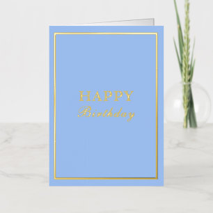 Carte De Vacances En Aluminium Français Macaron Joyeux Anniversaire Bleu
