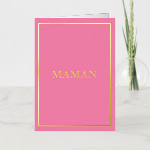 Carte De Vacances En Aluminium Français Macaron Maman Pink