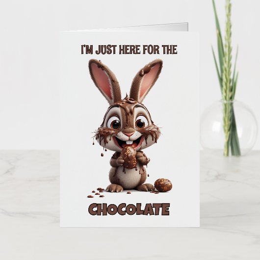 Carte De Vacances En Aluminium Funny Easter Bunny – Cute & Playful Easter Design (Recto)