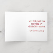 Carte De Vacances En Aluminium Gloire à Dieu Noël (Couchage intérieur)