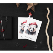 Carte De Vacances En Aluminium Holly Jolly Christmas Panda, coutume