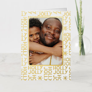 Carte De Vacances En Aluminium Holly Jolly Photo personnalisée Noël