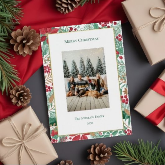 Carte De Vacances En Aluminium Jardin de Noël |