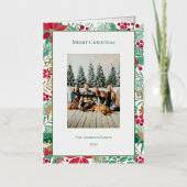 Carte De Vacances En Aluminium Jardin de Noël | (Recto)