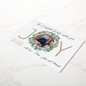 Carte de vacances en aluminium JOY recto-verso ave (Rotation)