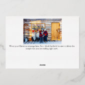 Carte de vacances en aluminium JOY recto-verso ave (Verso)