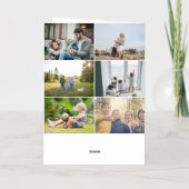 Carte De Vacances En Aluminium Joyeux Joyeux Jour de l'An 8 Photo repliée (Verso)