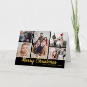Carte De Vacances En Aluminium Joyeux Noël 5 Photo Collage Real (Recto)
