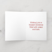 Carte De Vacances En Aluminium Joyeux or de Noël (Couchage intérieur)