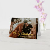 Carte De Vacances En Aluminium Joyeux script de Noël (Orchidée)