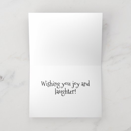 Carte De Vacances En Aluminium Laughing Santa Reindeer Lab Folded (Couchage intérieur)