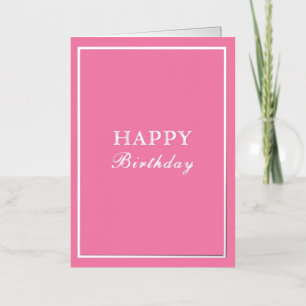 Carte De Vacances En Aluminium Macaron français Joyeux Anniversaire Rose