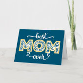 Carte De Vacances En Aluminium Meilleure fête des mères de maman (Recto)