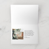 Carte De Vacances En Aluminium Miniature Bleue Photo Noël élégant (Couchage intérieur)