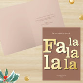 Carte De Vacances En Aluminium Moderne Fa La Mocha Simple Minimal Chic Gold