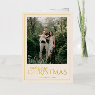Carte De Vacances En Aluminium Moderne Joyeux Noël encadré Photo Vanille