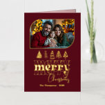 Carte De Vacances En Aluminium Moody Luxe Main tirée Joyeux Noël Photo<br><div class="desc">Envoyez une joie festive avec cette vraie carte photo de Noël en papier peint avec un dessin fantaisiste "Joyeux Noël" dessiné à la main. L'élégant papier métallique brille contre un arrière - plan audacieux, associé à vos photos de vacances préférées pour un look moderne et cosy. Une façon élégante de...</div>