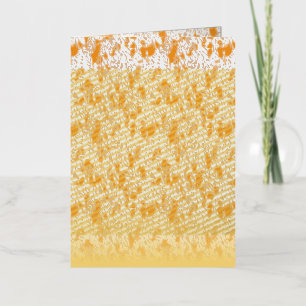 Carte De Vacances En Aluminium Motif textile avec orange et gol vibrants