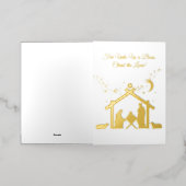Carte De Vacances En Aluminium Nativité Gold Foil (Mise à l'extérieur)