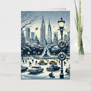Carte De Vacances En Aluminium New York Holiday Elegance - Noël personnalisable