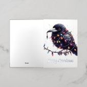 Carte De Vacances En Aluminium Noël corbeau (Mise à l'extérieur)
