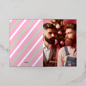 Carte De Vacances En Aluminium Nous sommes Engagés Gay Retro Pink | Photo personn (Mise à l'extérieur)