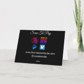 Carte De Vacances En Aluminium numériser pour payer ajouter logo code q r paypal (Verso)