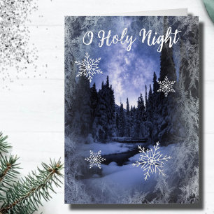 Carte De Vacances En Aluminium O Saint Nuit Russe Woodland Noël
