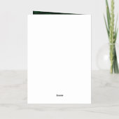 Carte De Vacances En Aluminium Parties scintillant verte et or Baubles Noël (Verso)