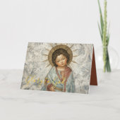 Carte De Vacances En Aluminium Peinture du jeune sauveur (Recto)