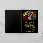 Carte De Vacances En Aluminium Photo classique de Noël à main levée Joyeux (Mise à l'extérieur)