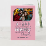 Carte De Vacances En Aluminium Photo de Noël Joyeux tirée à la main de verre soup<br><div class="desc">Envoyez une joie festive avec cette vraie carte photo de Noël en papier peint avec un dessin fantaisiste "Joyeux Noël" dessiné à la main. L'élégant papier métallique brille contre un arrière - plan audacieux, associé à vos photos de vacances préférées pour un look moderne et cosy. Une façon élégante de...</div>