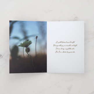 Carte De Vacances En Aluminium Poème Floral Romantique – Fantaisie Botanique Merc