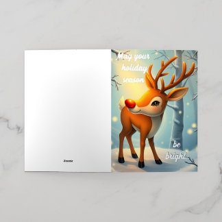 Carte De Vacances En Aluminium Reindeer ai