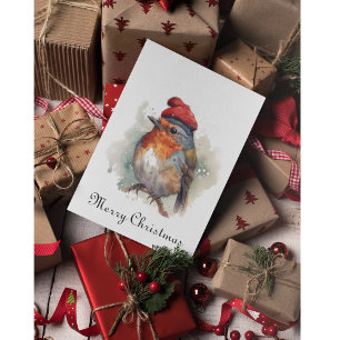 Carte De Vacances En Aluminium Robin Winter Delight, sur mesure