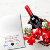 Carte De Vacances En Aluminium Salutations Festive de la saison Bowl