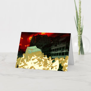 Carte De Vacances En Aluminium Scène apocalyptique d'Halloween de SlipperyJoe gra