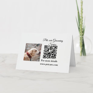 Carte De Vacances En Aluminium Service de toilettage pour animaux de compagnie Te