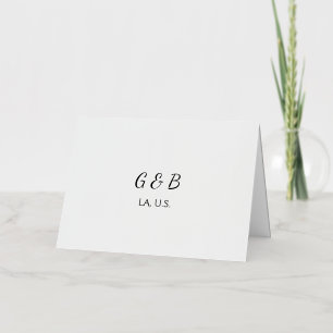 Carte De Vacances En Aluminium SIMPLE MINIMAL ajoutez le nom de votre couple nom