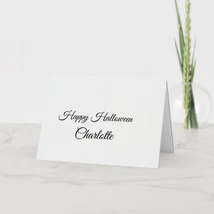 Carte De Vacances En Aluminium SIMPLE MINIMAL.CUTIE AJOUTEZ NOM BÉBÉ joyeux Hallo