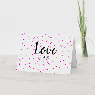 Carte De Vacances En Aluminium Simple minimal pink abstract love background name
